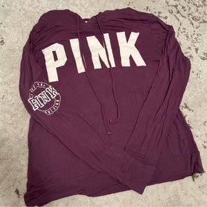 Victoria Secret Pink brand purple colored hood pullover